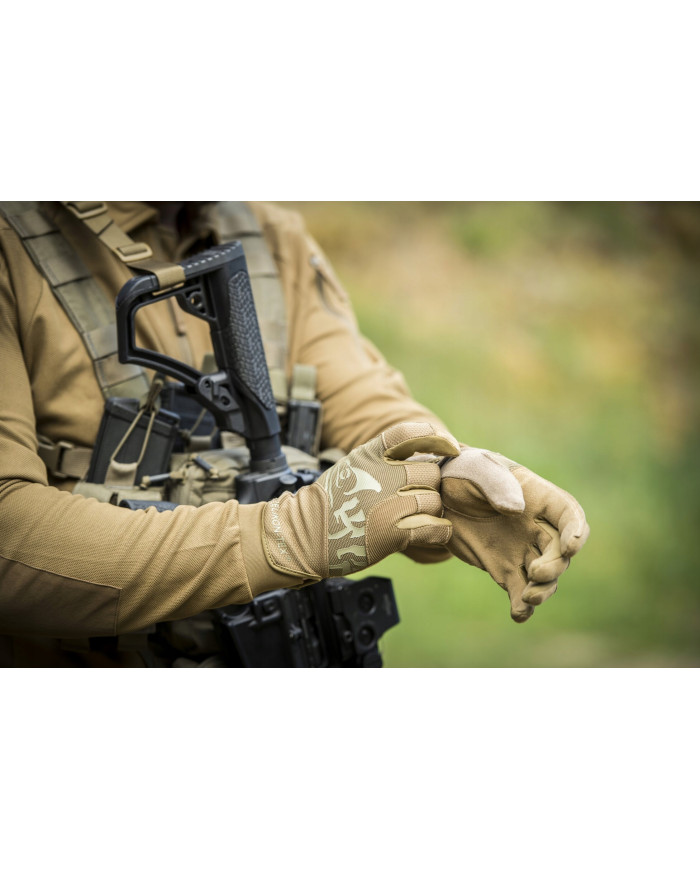 RĘKAWICZKI HELIKON ALL ROUND FIT TACTICAL GLOVES POLYESTER M/REGULAR COYOTE/ADAPTIVE GREEN A RK-AFL-PO-1112A-B04