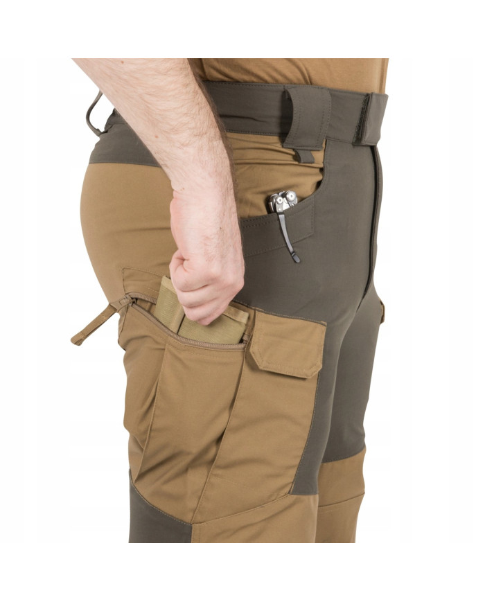 SPODNIE HELIKON HYBRID OUTBACK PANTS DURA CANVAS CLOUD GREY/CZARNE A M/REGULAR SP-HOP-DC-8401A-B04