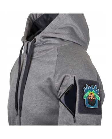 BLUZA HELIKON URBAN TACTICAL HOODIE (FULL ZIP) MELANGE GREY XL/REGULAR BL-UHF-PO-M3-B06