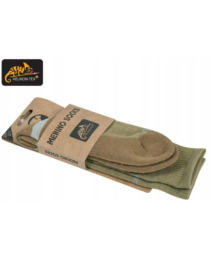 SKARPETKI HELIKON MERINO SOCKS MERINO WOOL OLIVE GREEN/COYOTE  L/REGULAR 43-46 SK-MSC-MW-0211A-B05
