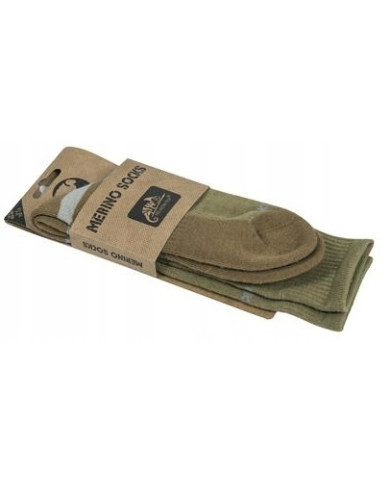 SKARPETKI HELIKON MERINO SOCKS MERINO WOOL OLIVE GREEN/COYOTE  L/REGULAR 43-46 SK-MSC-MW-0211A-B05