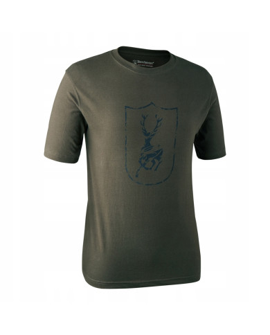 KOSZULKA DEERHUNTER LOGO T-SHIRT S/S BARK GREEN- 3XL
