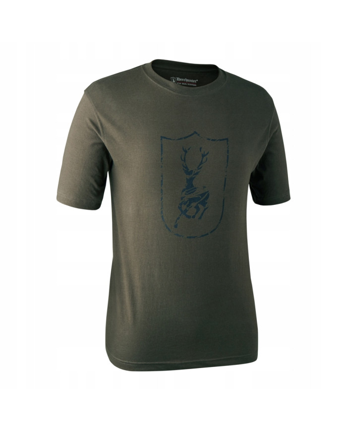 KOSZULKA DEERHUNTER LOGO T-SHIRT S/S BARK GREEN- 3XL
