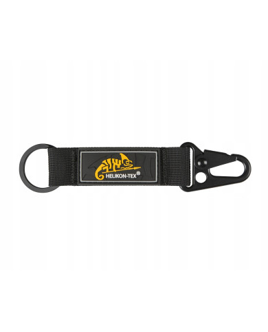 BRELOK DO KLUCZY HELIKON SNAP HOOK KEYCHAIN WITH LOGO NYLON CZARNY AD-KSH-NL-01