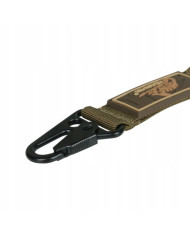 BRELOK DO KLUCZY HELIKON SNAP HOOK KEYCHAIN WITH LOGO NYLON COYOTE AD-KSH-NL-11