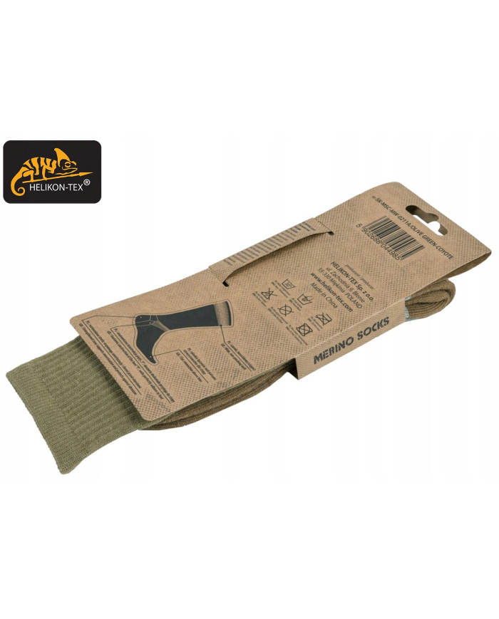  SKARPETKI HELIKON MERINO SOCKS MERINO WOOL OLIVE GREEN/COYOTE  M/REGULAR 39-42  SK-MSC-MW-0211A-B04