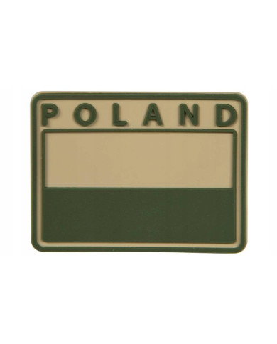 PATCH HELIKON EMBLEMAT POLISH SUBDUED FLAG PATCH POLAND PVC KHAKI OD-FP4-RB-13