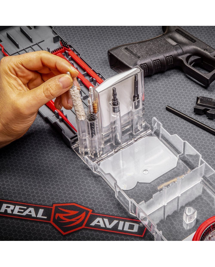 Real Avid - Zestaw narzędzi do czyszczenia broni Gun Boss Multi-Kit - .357 / .38 / 9 mm 