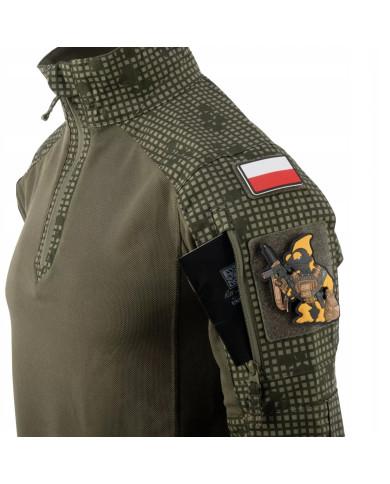 BLUZA HELIKON MCDU COMBAT SHIRT POLYCOTTON STRECH RIPSTOP TIGER STRIPE/OLIVE GREEN M/REGULAR 