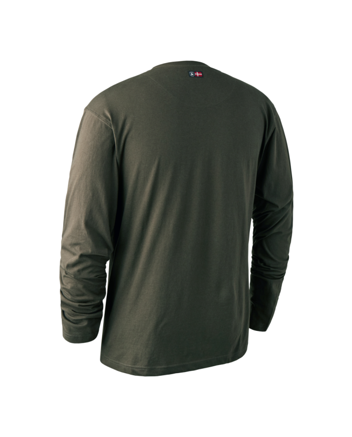 KOSZULKA DEERHUNTER LOGO T-SHIRT L/S BARK GREEN- 4XL