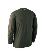 KOSZULKA DEERHUNTER LOGO T-SHIRT L/S BARK GREEN- 4XL
