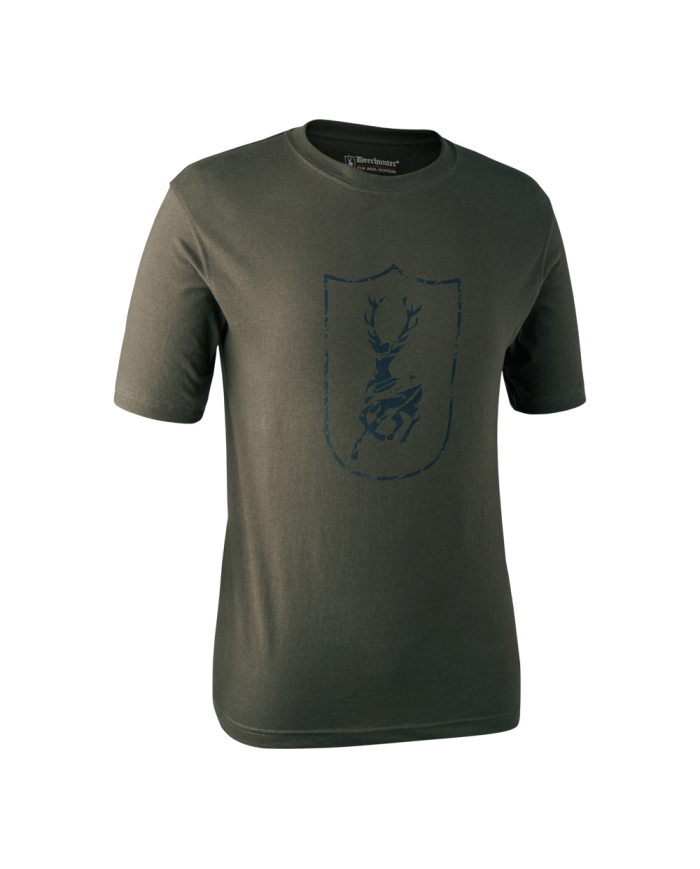 KOSZULKA DEERHUNTER LOGO T-SHIRT S/S BARK GREEN- 4XL
