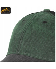 CZAPKA HELIKON TRUCKER PLAIN - WASHED COTTON - WASHED DARK GREEN/WASHED BLACK C ONE SIZE CZ-PTC-CW-1F1CC