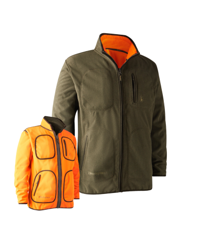 BLUZA DEERHUNTER 5526 Gamekeeper Reversible Fleece Jacket 669 Orange - 4XL