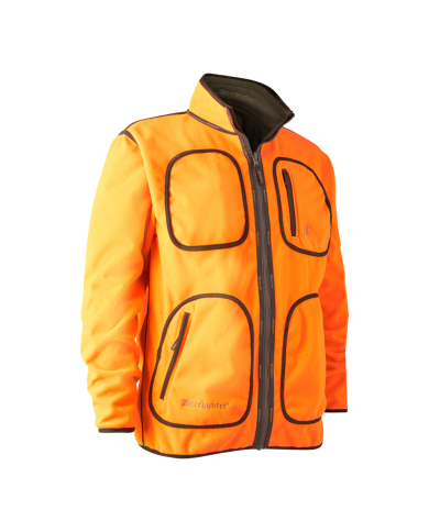 BLUZA DEERHUNTER 5526 Gamekeeper Reversible Fleece Jacket 669 Orange - 4XL