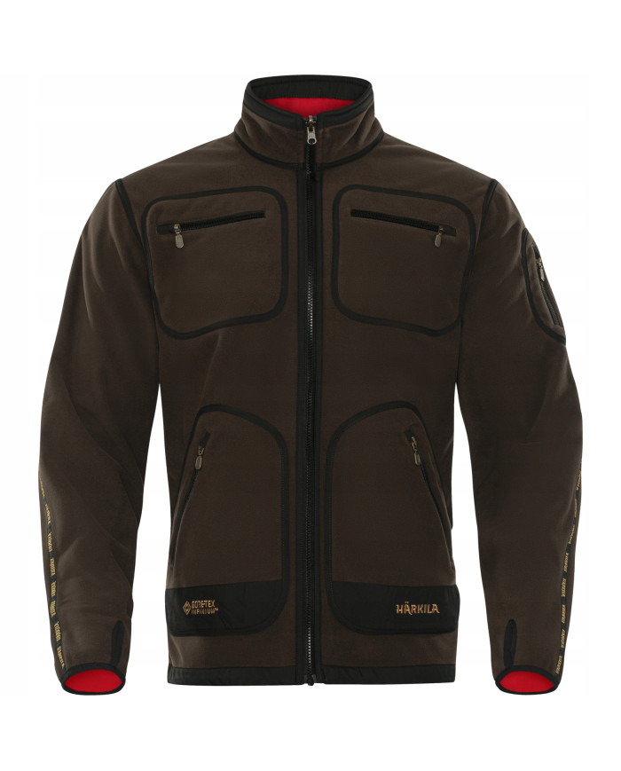 BLUZA POLAROWA HARKILA KAMKO FLEECE BROWN/RED L