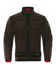 BLUZA POLAROWA HARKILA KAMKO FLEECE BROWN/RED L