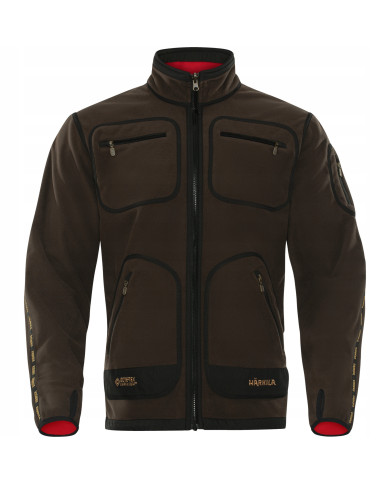 BLUZA POLAROWA HARKILA KAMKO FLEECE BROWN/RED XL