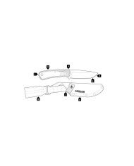 NÓŻ GERBER DOWNWIND FIXED DP - BLACK/GREY 
