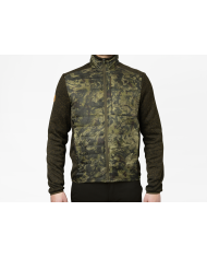 Bluza Seeland Theo Hybrid Jacket Camo Pine Green/InVis green,XL