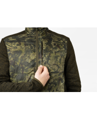 Bluza Seeland Theo Hybrid Jacket Camo Pine Green/InVis green,XL