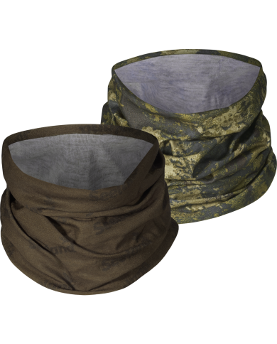 KOMIN SEELAND Neck gaiter 2-pack Pine green/InVis green, One size