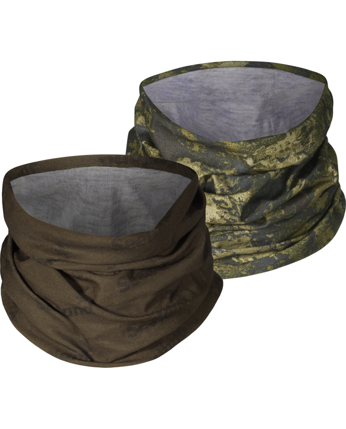 KOMIN SEELAND Neck gaiter 2-pack Pine green/InVis green, One size