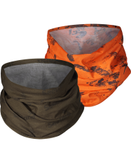KOMIN SEELAND Neck gaiter 2-pack Pine green/InVis orange blaze, One size
