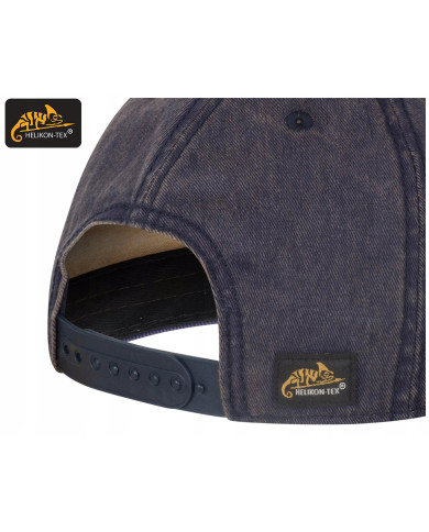 CZAPKA HELIKON SNAPBACK PLAIN - DIRTY WASHED COTTON - DIRTY WASHED NAVY ONE SIZE CZ-PSC-DW-0U