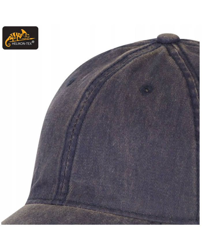 CZAPKA HELIKON SNAPBACK PLAIN - DIRTY WASHED COTTON - DIRTY WASHED NAVY ONE SIZE CZ-PSC-DW-0U