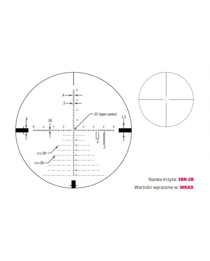 Luneta celownicza Vortex Diamondback Tactical 6-24x50 FFP 30 mm AO EBR-2C