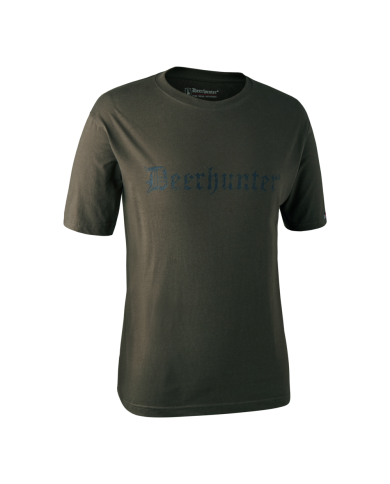 KOSZULKA DEERHUNTER LOGO T-SHIRT S/S BARK GREEN - 2XL