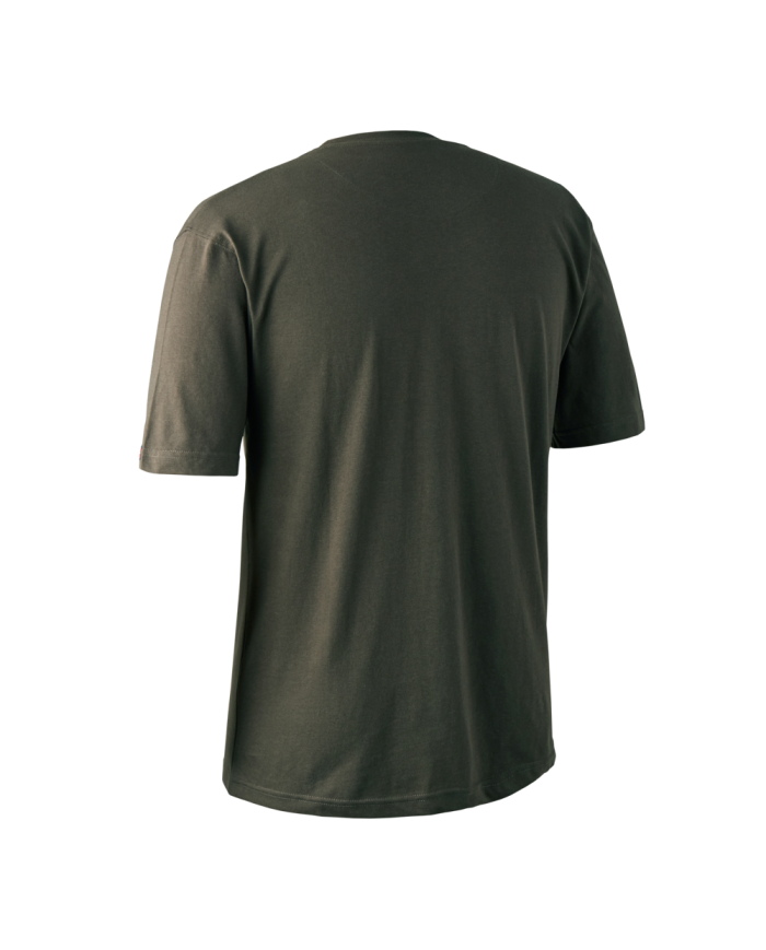 KOSZULKA DEERHUNTER LOGO T-SHIRT S/S BARK GREEN - 2XL