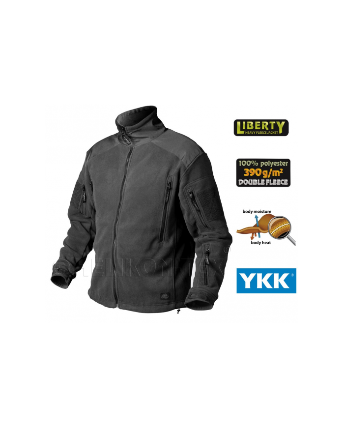 BLUZA HELIKON LIBERTY DOUBLE FLEECE CZARNA S/REGULAR BL-LIB-HF-01-B03 