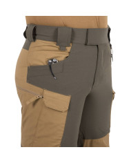 SPODNIE HELIKON HYBRID OUTBACK PANTS DURA CANVAS COYOTE/CZARNY L/REGULAR A SP-HOP-DC-1101A-B05