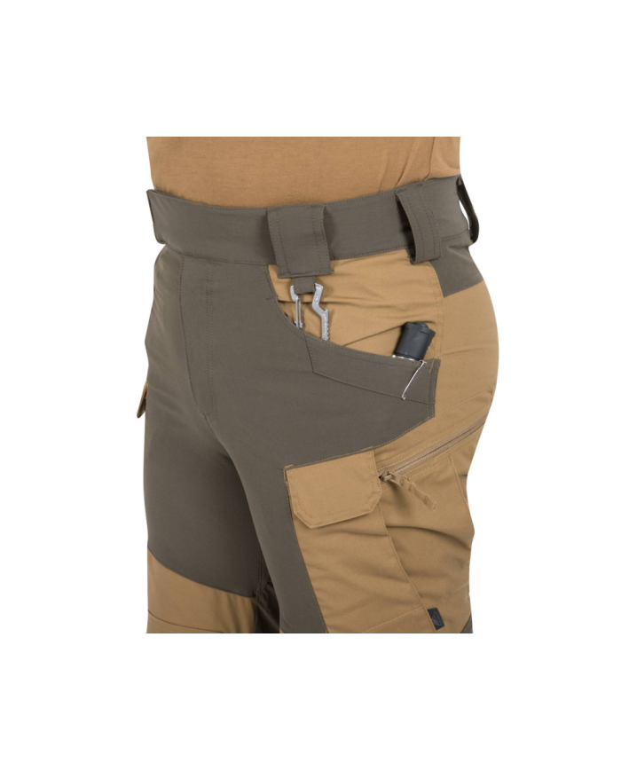 SPODNIE HELIKON HYBRID OUTBACK PANTS DURA CANVAS COYOTE/CZARNY XL/REGULAR A SP-HOP-DC-1101A-B06