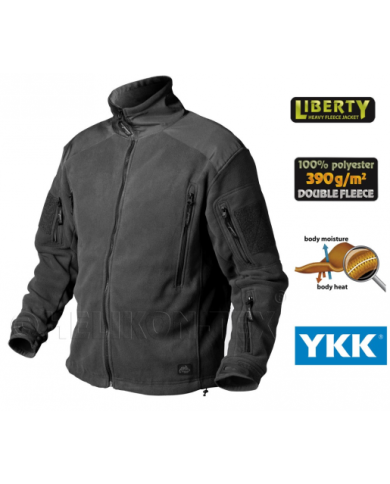 BLUZA HELIKON LIBERTY DOUBLE FLEECE CZARNA S/REGULAR BL-LIB-HF-01-B03 