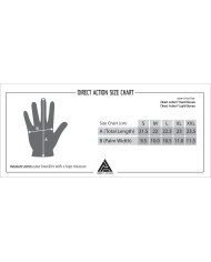 RĘKAWICZKI HELIKON DIRECT ACTION LIGHT GLOVES POLYESTER BLEND BLACK L  GL-LGHT-PES-BLK-B05