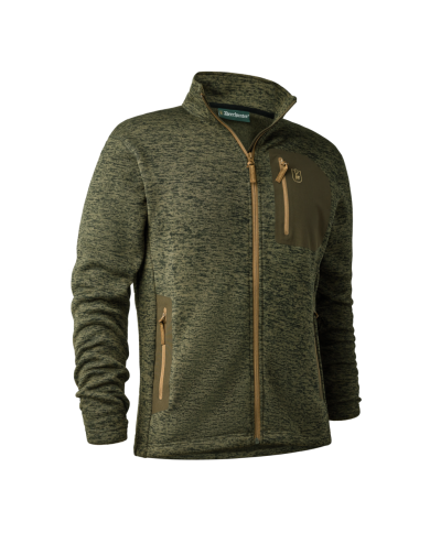 BLUZA POLAROWA DEERHUNTER SAREK KNITTED JACKET OLIVE NIGHT MELANGE - 4XL