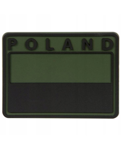 PATCH HELIKON EMBLEMAT POLISH SUBDUED FLAG PATCH POLAND PVC OLIVE GREEN OD-FP4-RB-02