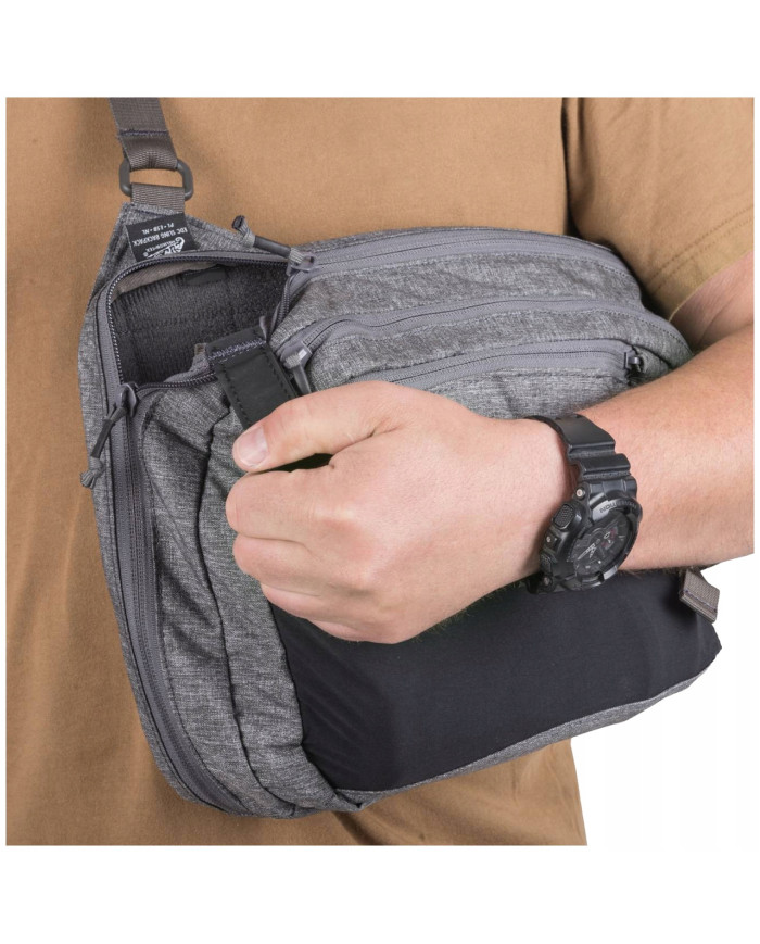 PLECAK HELIKON EDC SLING BACKPACK - NYLON POLYESTER BLEND MELANGE GREEN ON SIZE PL-ESB-NP-M3