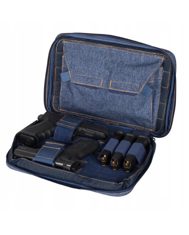 POKROWIEC HELIKON DOUBLE PISTOL WALLET NYLON MELANGE BLUE ONE SIZE MO-DWP-NL-M2