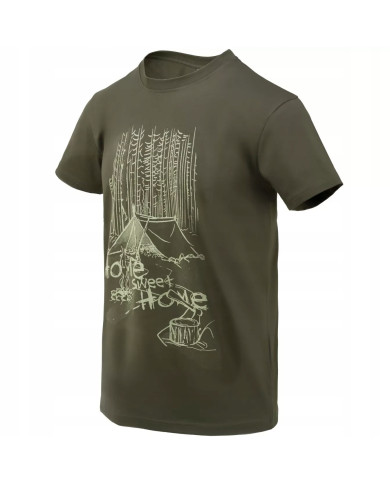 KOSZULKA HELIKON HOME SWEET HOME COTTON  TAIGA GREEN L/REGULAR 
