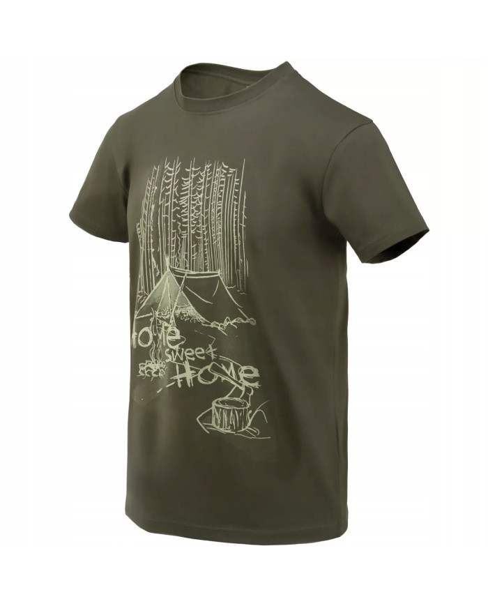 KOSZULKA HELIKON HOME SWEET HOME COTTON  TAIGA GREEN L/REGULAR 
