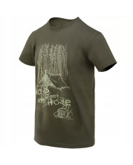 KOSZULKA HELIKON HOME SWEET HOME COTTON  TAIGA GREEN L/REGULAR 
