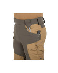 SPODNIE HELIKON HYBRID OUTBACK PANTS DURA CANVAS COYOTE/CZARNY XL/REGULAR A SP-HOP-DC-1101A-B06