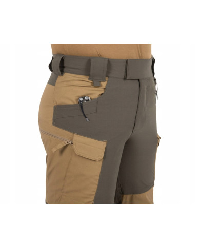 SPODNIE HELIKON HYBRID OUTBACK PANTS DURA CANVAS COYOTE/CZARNY XL/REGULAR A SP-HOP-DC-1101A-B06