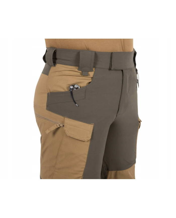 SPODNIE HELIKON HYBRID OUTBACK PANTS DURA CANVAS COYOTE/CZARNY XL/REGULAR A SP-HOP-DC-1101A-B06
