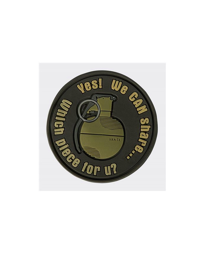 PATCH HELIKON EMBLEMAT GRANAT "WE CA SHARE" - PVC - BRĄZOWY OD-GSH-RB-30