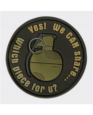 PATCH HELIKON EMBLEMAT GRANAT "WE CA SHARE" - PVC - BRĄZOWY OD-GSH-RB-30